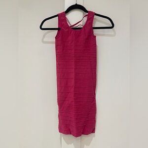 Girls Pink Sleeveless tight fitting Dress